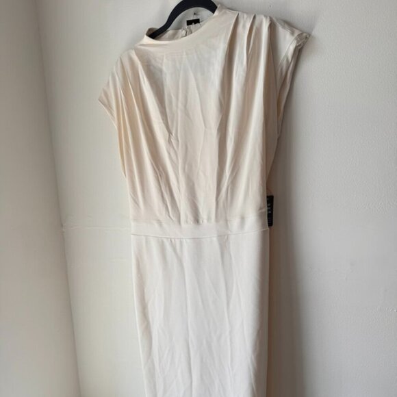Express White Midi Dress | Cap Sleeves | Modern Chic | NWT Size M - Picture 3 of 11